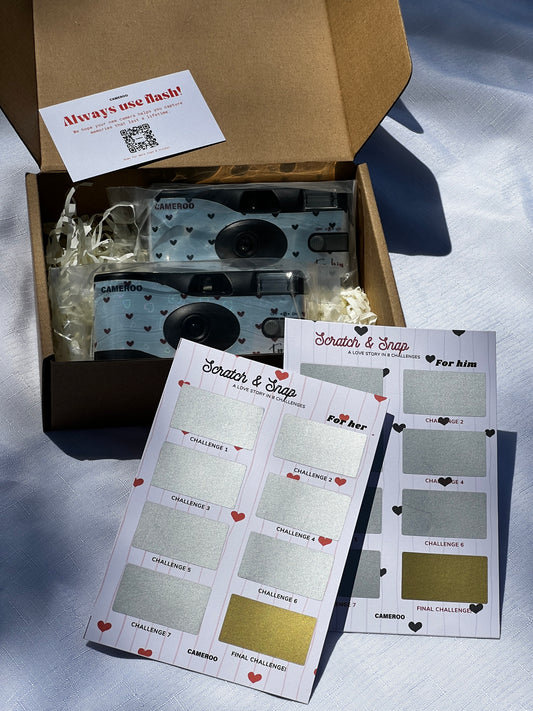 Cameroo disposable camera with heart design.