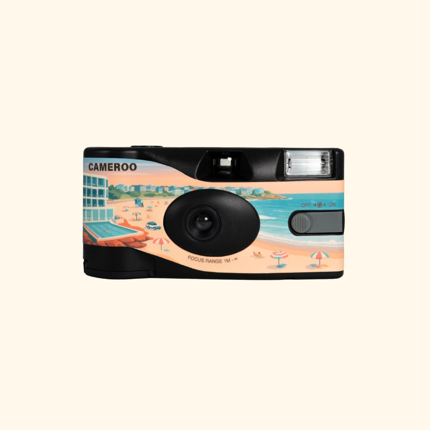Sydney summer disposable camera featuring Australian beach illustration by Cameroo
